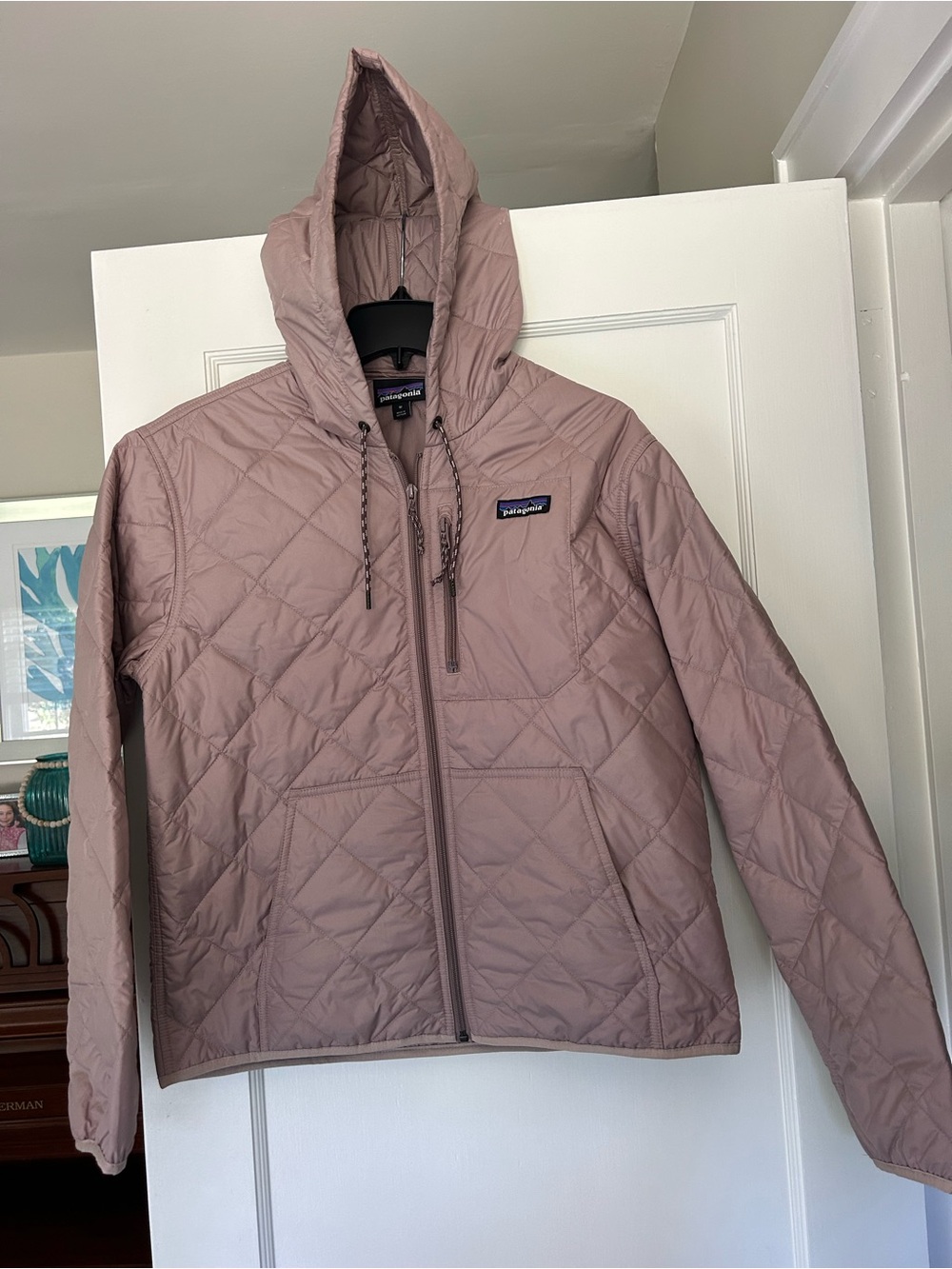 Patagonia Hooded Diamond Quilted Hooded Jacket - Dusty Rose